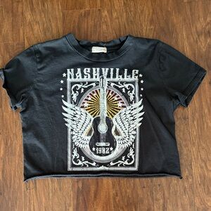 Altar'd State Black Nashville Winged Guitar Graphic Tee